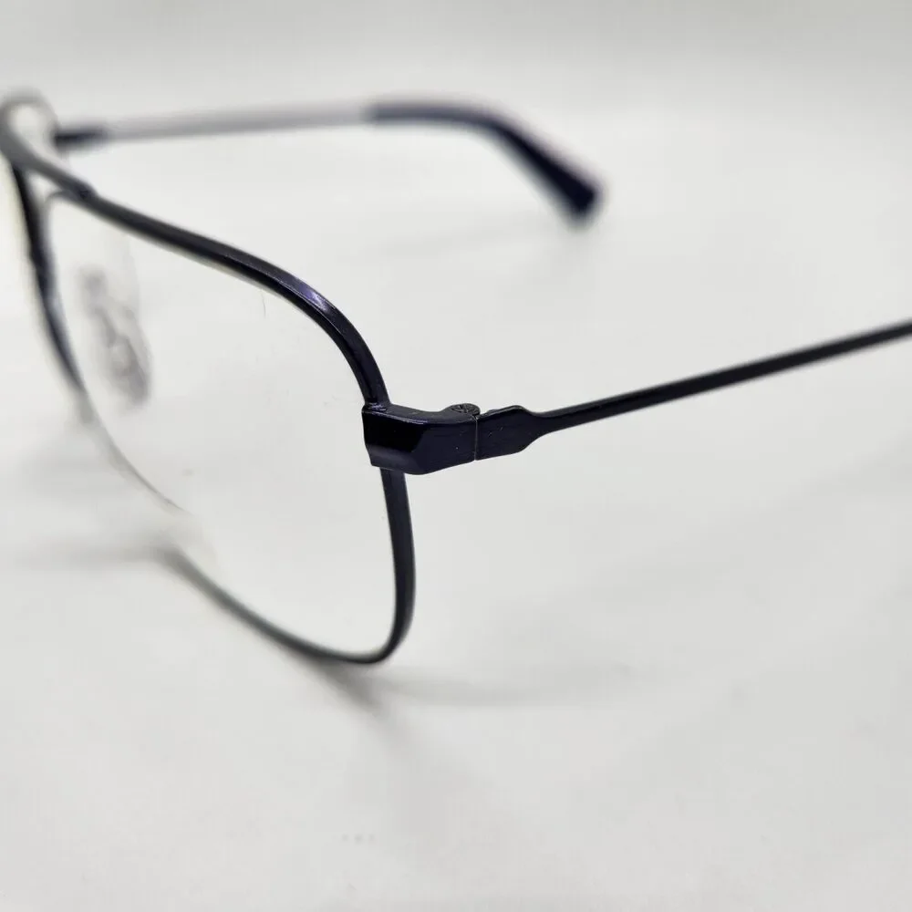 Vintage Paul Smith Eyeglasses Navy Metal 63-14-35 PS-835‎ Wide Mens Large Retro